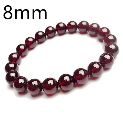 Natural Red Garnet Bracelet, AAAAA Quality, for Energy, Passion & Strength - MysticPavilion