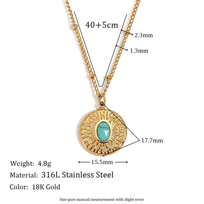 Mystical Stone Pendant Necklace for Women