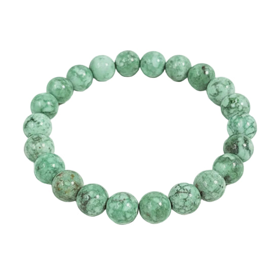 Green Turquoise Beaded Bracelet For Harmony And Balance - MysticPavilion