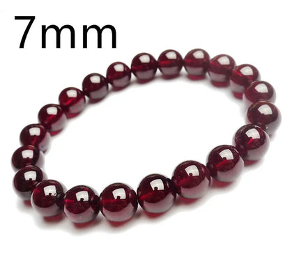 Natural Red Garnet Bracelet, AAAAA Quality, for Energy, Passion & Strength - MysticPavilion