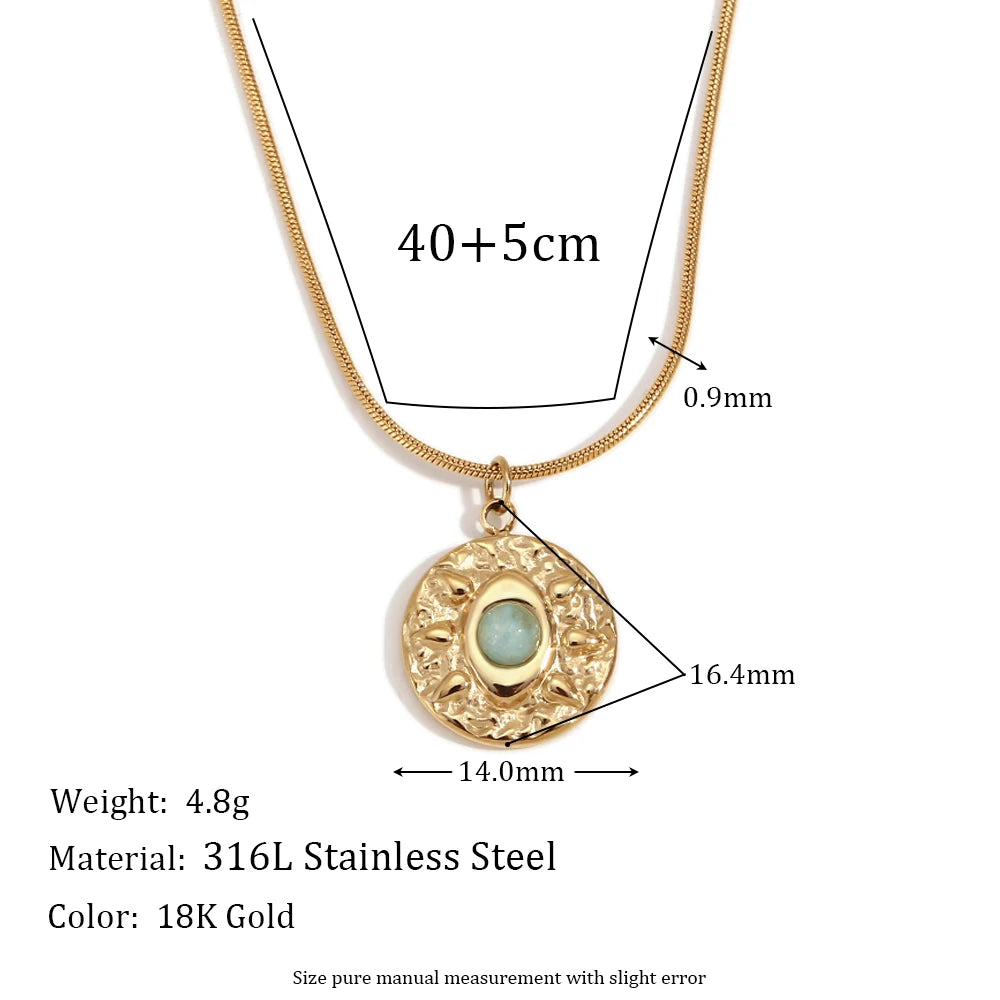 Mystical Stone Pendant Necklace for Women