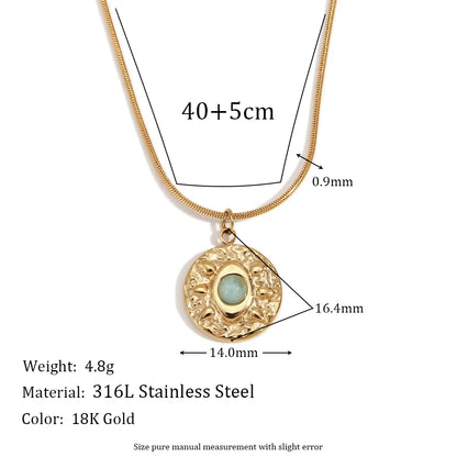 Mystical Stone Pendant Necklace for Women