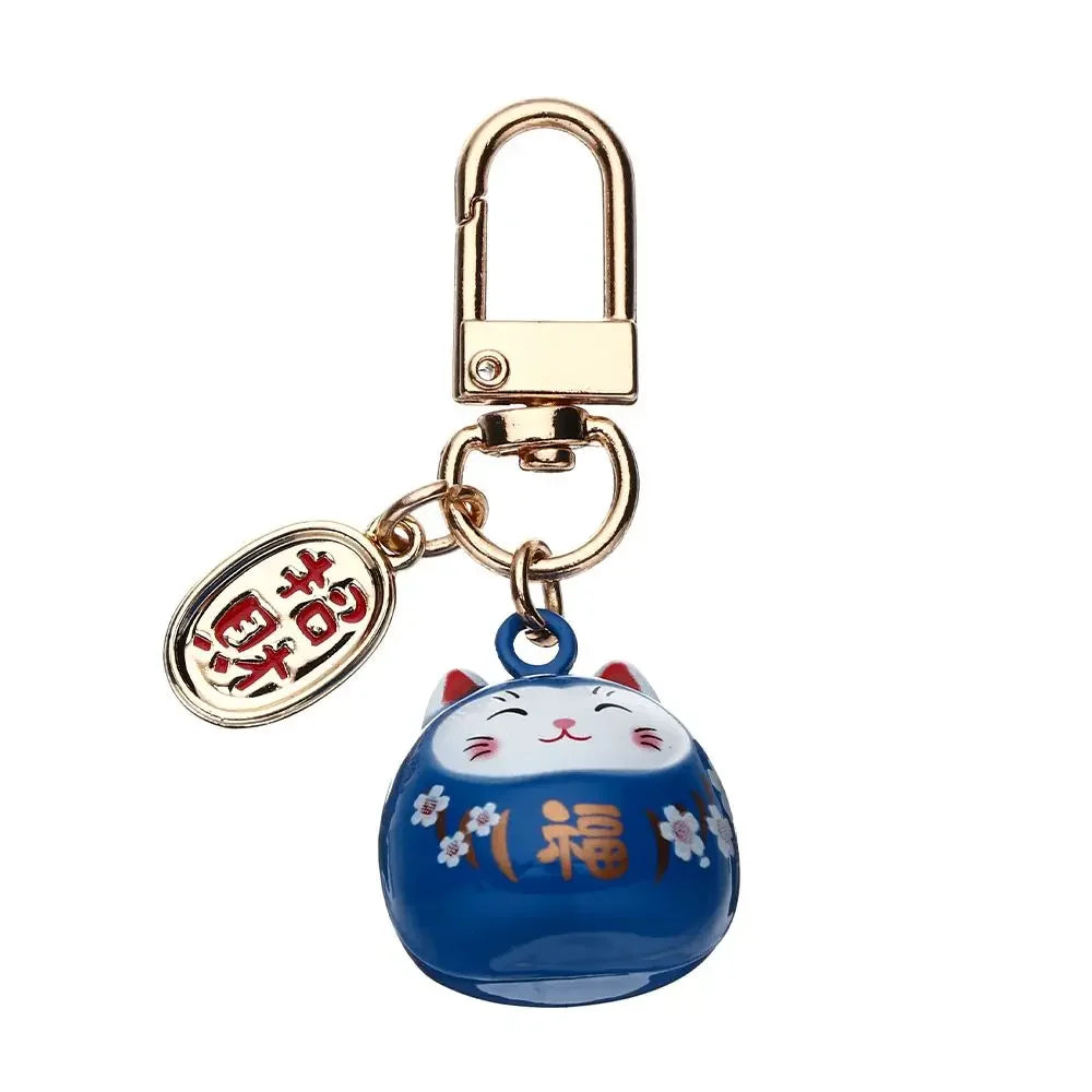 Lucky Cat Charm Keychain | Traditional Japanese Energy Talisman for Protection & Success
