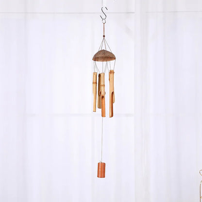 Bamboo & Coconut Wind Chime | 72cm Harmony Bell for Peaceful Home & Garden Sanctuary
