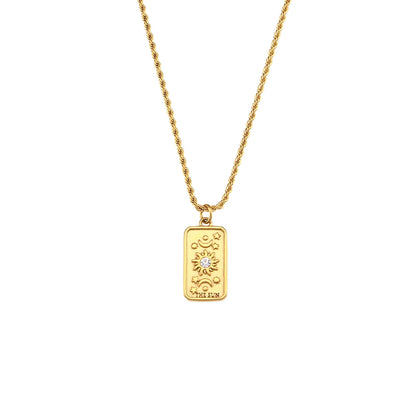 Gold Tarot Necklace for Hope, Joy, and Love