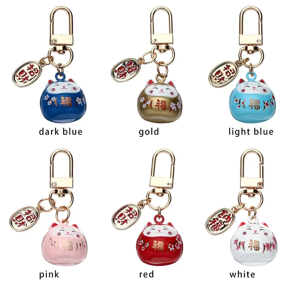 Lucky Cat Charm Keychain | Traditional Japanese Energy Talisman for Protection & Success