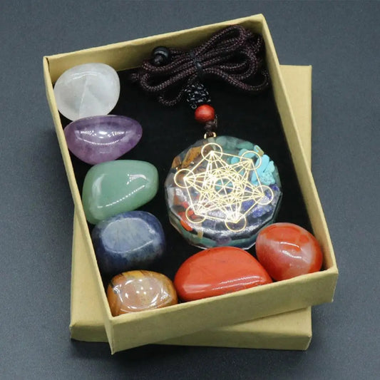 Natural Crystal Chakras Kit For Fostering Connection & Cleansing - MysticPavilion