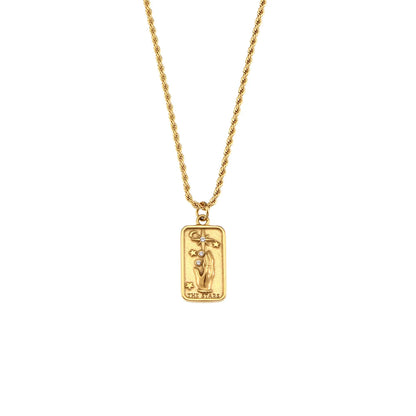 Gold Tarot Necklace for Hope, Joy, and Love