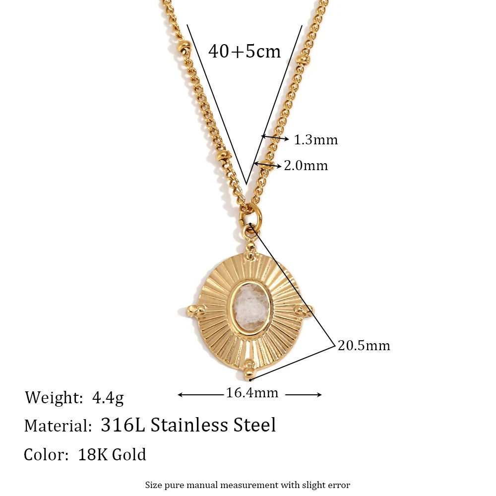 Mystical Stone Pendant Necklace for Women