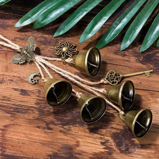 Protective Brass Door Bells - Handcrafted Energy Chimes for Home Harmony & Protection