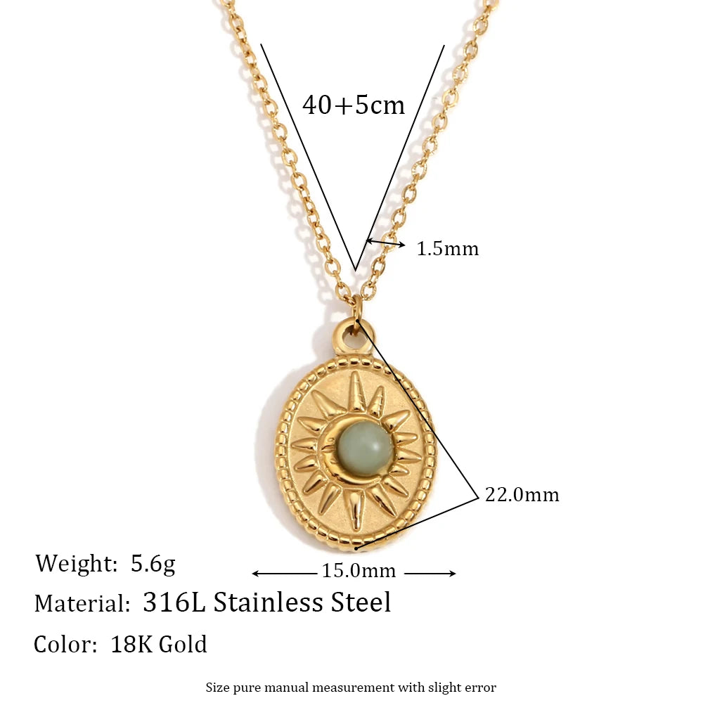 Mystical Stone Pendant Necklace for Women