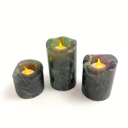 Natural Healing Crystal Candle Holder