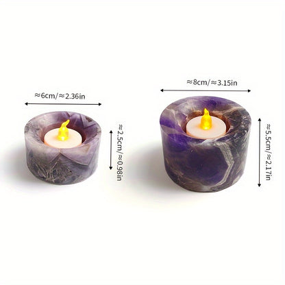 Natural Healing Crystal Candle Holder For Relaxation