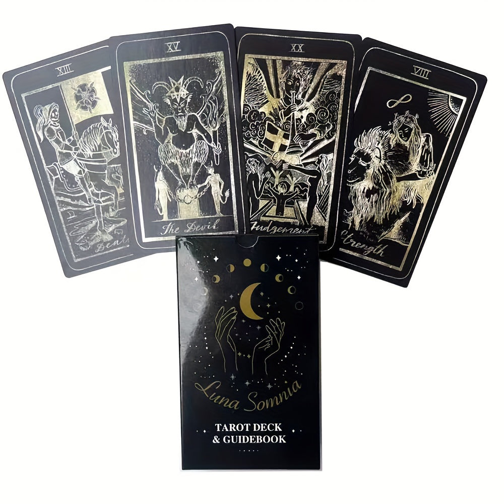 Shores of Moon Luna Somnia Tarot Deck with Guidebook - 78-Card Complete Full Deck for Starry Dreams & Celestial Astrology