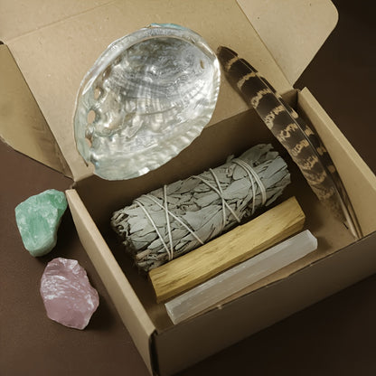 White Sage Home Purifying Smudge Kit - Enhances Positive Energy for Meditation