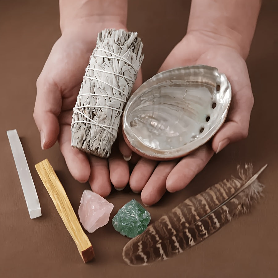 White Sage Home Purifying Smudge Kit - Enhances Positive Energy for Meditation