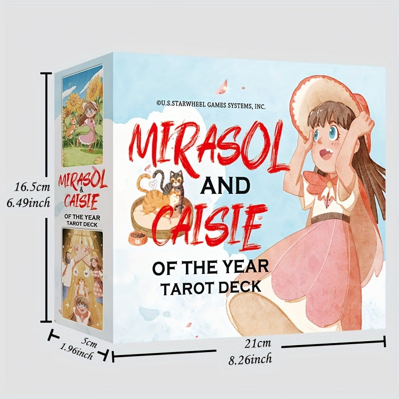 KEPNOY Mirasol and Caisie Tarot Deck - 78-Card Standard Size Fortune Telling Cards for Divination & Party Games