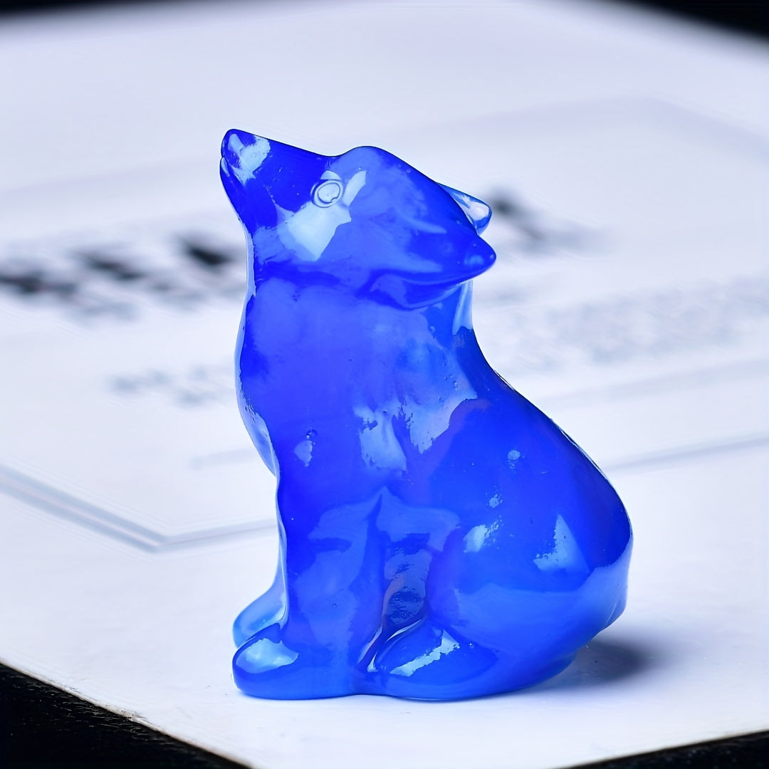 1 Pc 3.5cm/1.38in Crystal Carved Wolf - MysticPavilion