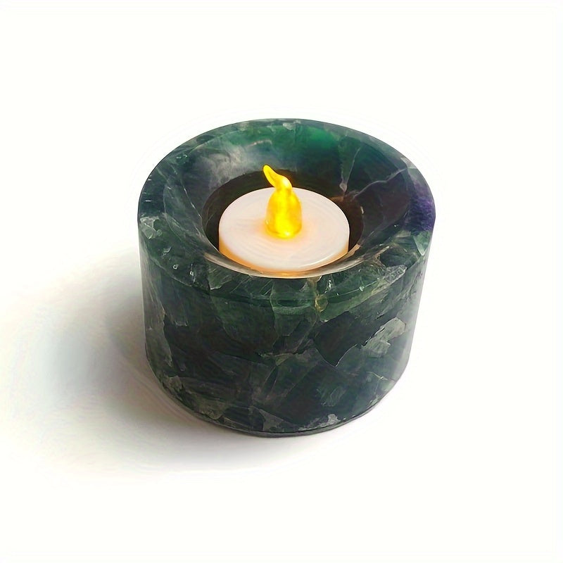 Natural Healing Crystal Candle Holder For Relaxation - MysticPavilion