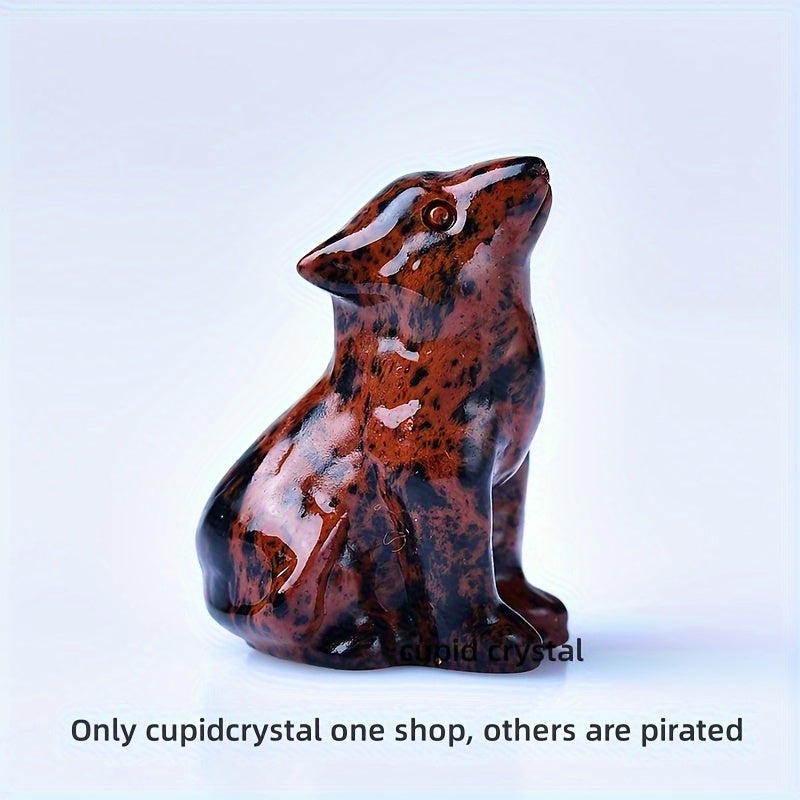 1 Pc 3.5cm/1.38in Crystal Carved Wolf - MysticPavilion