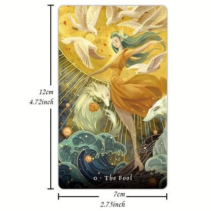 KEPNOY Aura Tarot Cards - Pearlescent Edition, 78-Card Deck for Divination