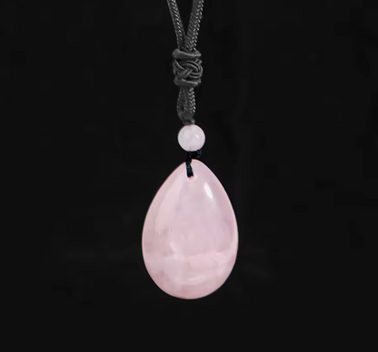 Drop Pendant Necklace Natural Stone Tiger Eye Amethysts Crystal for for Love Healing